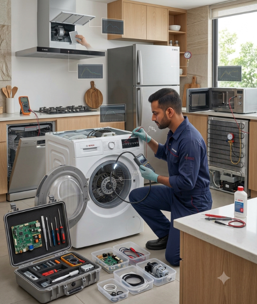 Doorstep Fault Diagnostics & Multi-Product Repairs for Bosch Household Appliances