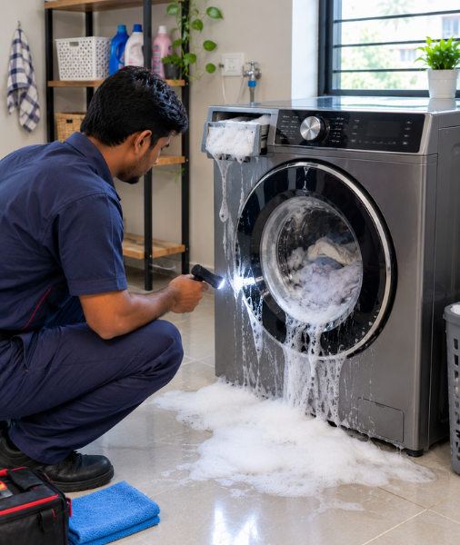 Professional On-Site Diagnostics & Rapid Resolution for IFB Washing Machine Overflows