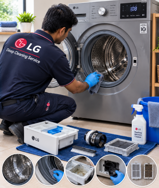 Professional On-Site Deep Cleaning & Hygiene Sanitization for LG Washing Machines