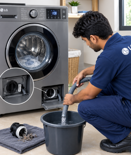 Professional On-Site Diagnostics & Rapid Resolution for LG Drain Hose Blockages