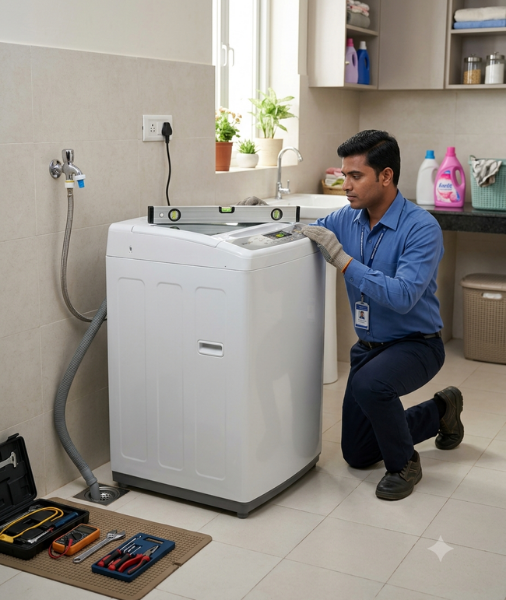 Seamless Doorstep Washing Machine Setup & Testing