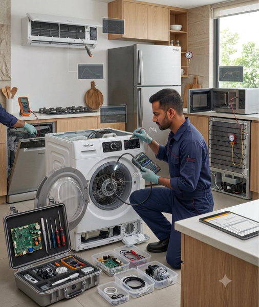 Doorstep Fault Diagnostics & Multi-Product Repairs for Whirlpool Household Appliances